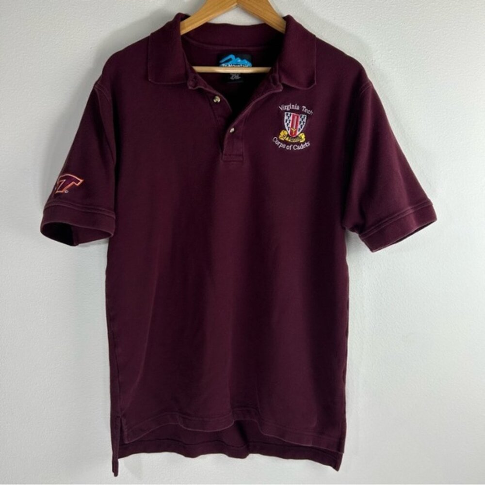 Virginia Tech Corps of Cadets Tri-Mountain Polo. Size M